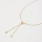 N7576 Exquisite Tassel Necklace Simple Y-shaped Shrinkable Necklace Small Fashion Fashion Clavicle Chain Female
