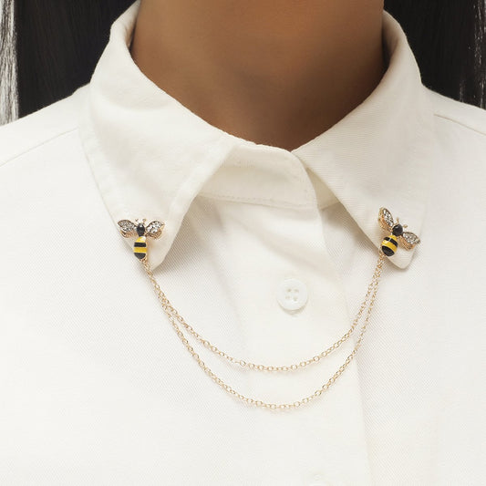 ins tide brand cicada bee pendant brooch cute animal collar pin brooch shirt buckle suit accessories