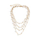 Jewelry Temperament Baroque Shaped Imitation Pearl Necklace Simple Cold Metal Chain Necklace