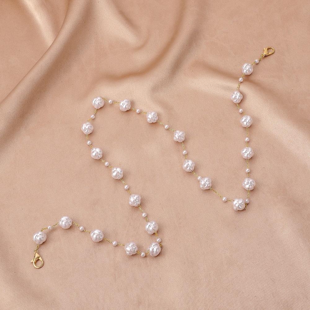 Baroque special-shaped pearl flower mask chain simple temperament design sense glasses chain anti-lost chain accessories