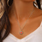 Personality fashion simple high-end light luxury niche style ladies red sun dripping oil pendant necklace neck chain