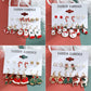 Christmas series snowflake bell earrings combination set cartoon oil dripping cane old man earrings female