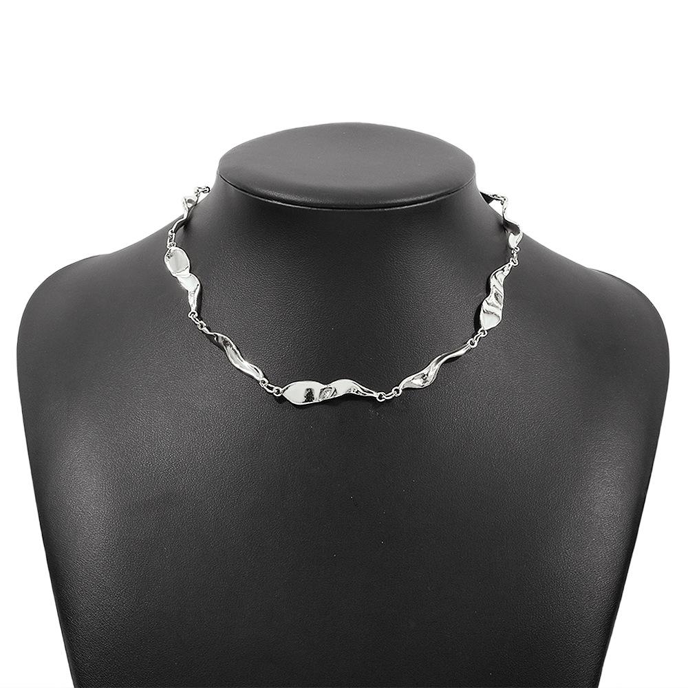 N991 Fashion Metal Necklace Personality Geometric Irregular Necklace Net Red Trendy Street Shoot Clavicle Chain