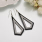 Exaggerated Frosted Long Earrings Exaggerated Personality Geometric Female Earrings