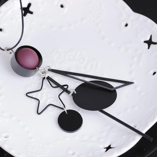 ins fashion popular all-match personality geometric ball sweater chain bohemian simple necklace jewelry accessories