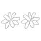 E1889 Jewelry Hollow Geometric Flower Earrings Metal Fashion Irregular Exaggerated Earrings