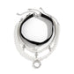 Jewelry Gothic geometric diamond dagger necklace sweet cool simple imitation pearl multi-layer necklace female