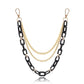 Jewelry cross chain fluorescent color punk waist chain acrylic metal multi-layer body chain hanging chain women