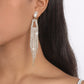 E1548 Rhinestone Tassel Earrings Temperament Light Luxury Hollow Long Earrings Dinner Party Earrings