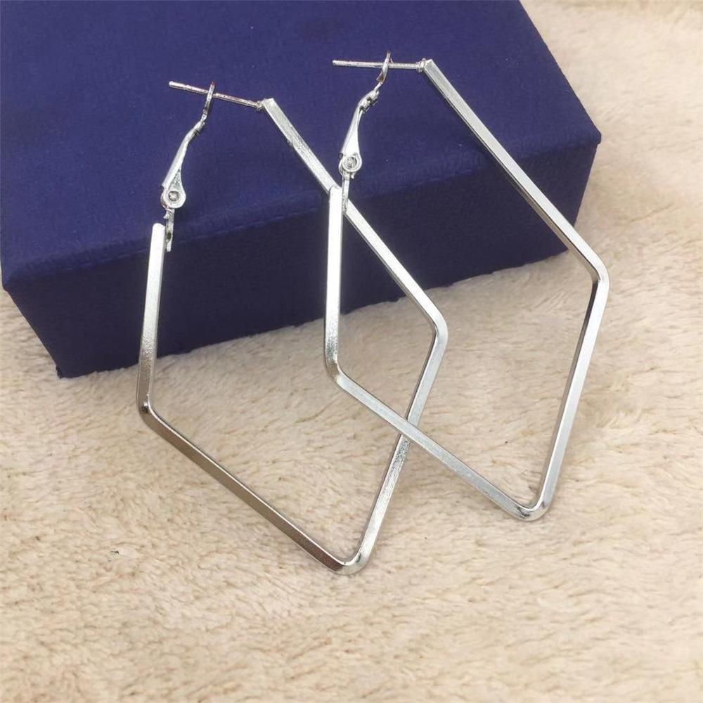 Simple Fashion Rhombus Earrings Geometric Earrings Female Ear Hanging Earrings