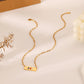 Niche fashion simple personality stainless steel angel number 444 color dripping oil square brand necklace female