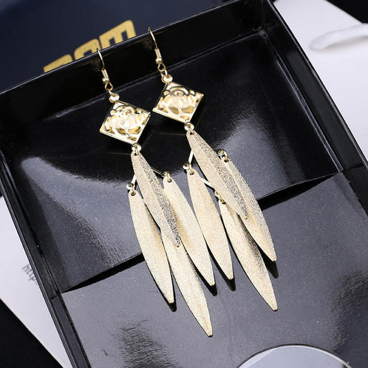 Classic Fashion Elegant Personality Willow Leaf Earrings Earrings Jewelry