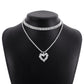 N1885 Fashion Sweet Claw Chain Rhinestone Clavicle Necklace Cool Love Love Hong Kong Retro Stacked Necklace