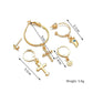 Accessories Fashion Personality Street Shooting Jesus Bible Ear Piercing Ear Clip Women's Earrings Combination Set 5 Pieces