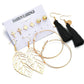 Accessories Pop Leaf Cross Stud Earrings Set Bohemia Tassel Earrings Women