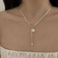 Moonlight Lily of the Valley Super Fairy French Flower Pearl Pendant Necklace Retro High Quality Temperament Vacation Clavicle Chain