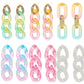 Colorful transparent crystal resin cross chain earrings personality exaggerated fashion atmosphere ear jewelry