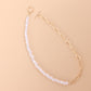 Jewelry Fashion Trendy OT Buckle Shaped Pearl Necklace Women's Geometric Simple Small Hole Chain Necklace