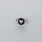 Fashion simple personality stainless steel drop oil love ring coin shield open ring live mouth ring versatile