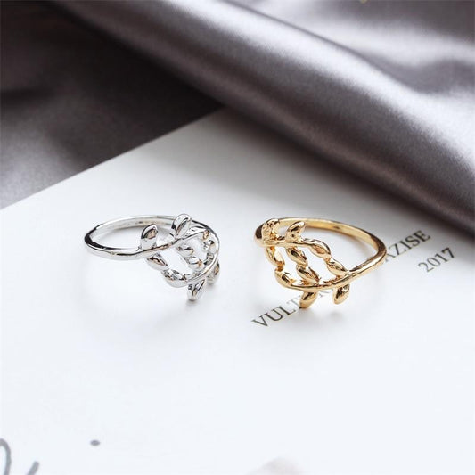 625 Korean Jewelry Branches Leaves Love Leaf Ring/Ring