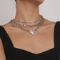 N1796 retro niche necklace stacked multi-layer claw chain love necklace chain exaggerated punk necklace