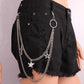 Metal Double Pants Chain Personality Waist Chain Punk Rock Body Chain Night Accessories Waist Chain
