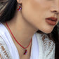 Jewelry simple dripping oil small butterfly pendant necklace female color pastoral pendant wax thread necklace