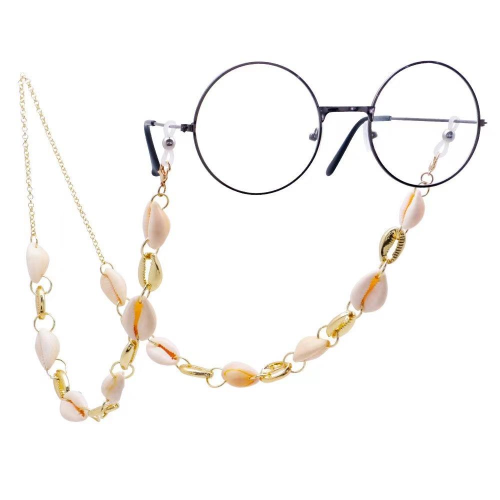 Glasses accessories gold shell glasses chain non-slip glasses lanyard dual-purpose mask chain hanging neck necklace