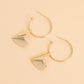 Jewelry exaggerated geometric big ring love pendant earrings femininity tide net red earrings ins