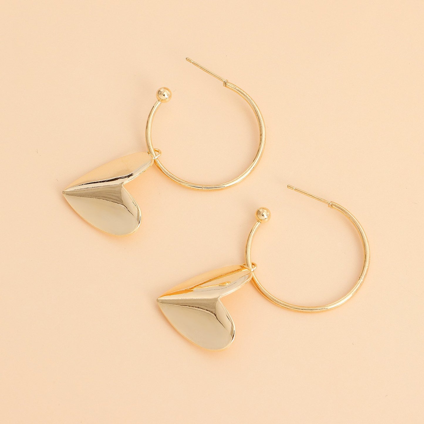 Jewelry exaggerated geometric big ring love pendant earrings femininity tide net red earrings ins