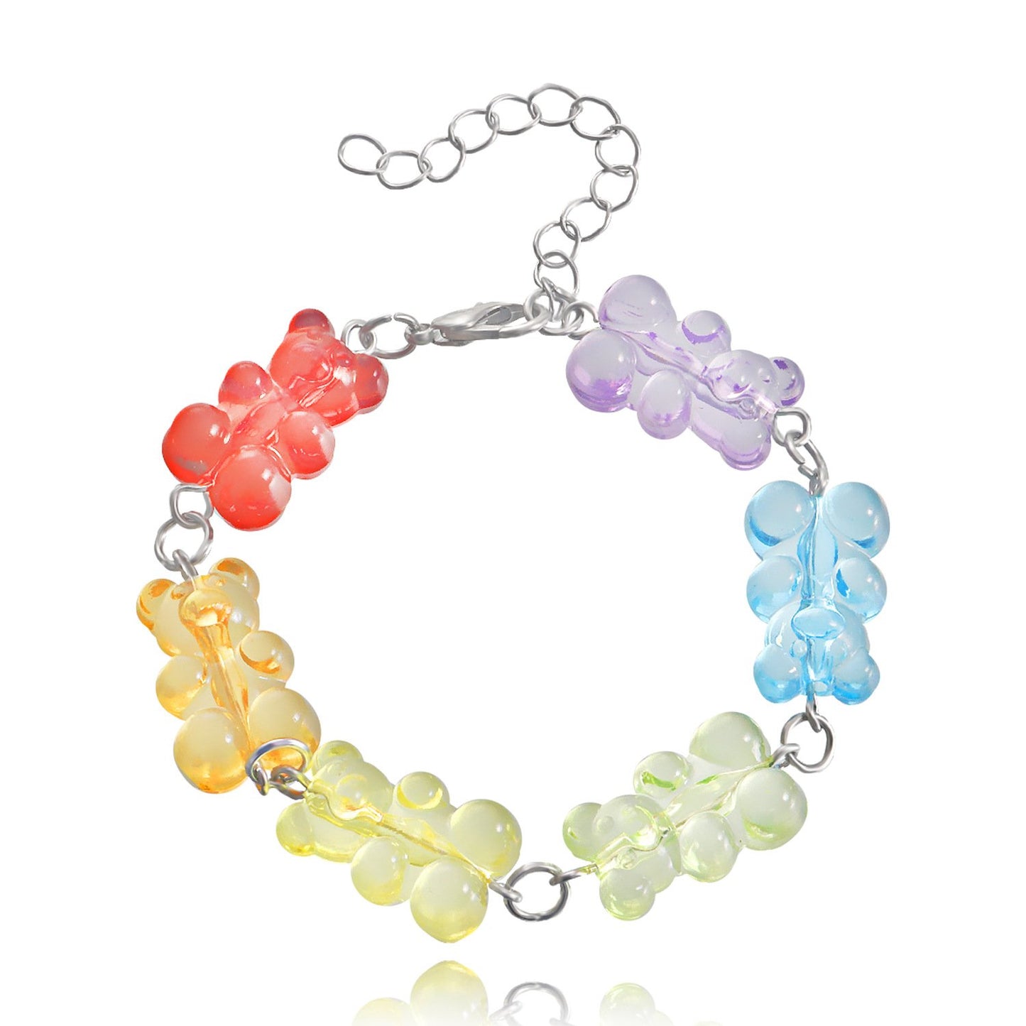 Jewelry ins color diy transparent bear jewelry female bracelet can not be dropped