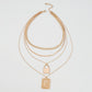N9476 Exaggerated Letter Pendant Necklace Hip-Hop Punk Geometric Necklace Personalized Multi-layered Necklace