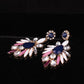 Fashion exaggerated luxury earrings atmospheric diamond earrings personality water drop color ear jewelry
