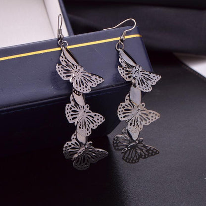 Butterfly String Tassel Earrings Ladies Earrings Jewelry