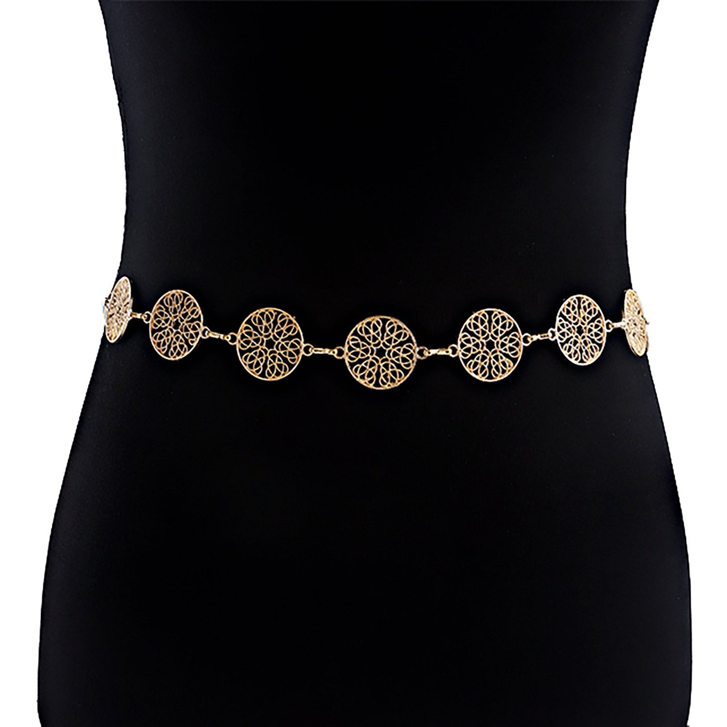 Dress Waist Chain Ladies Metal Leaf Hook Chain Simple Decorative Thin Belt Three Options