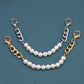 Jewelry imitation pearl all-match thick chain bag chain personality fashion handmade beaded handbag decoration