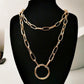 Necklace Jewelry Personality Punk Hip-Hop Alloy Peach Heart Multi-layer Thick Chain Sweater Chain Necklace Female