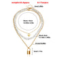 Jewelry Xiaoxiang multi-layer special-shaped highlight imitation pearl angel love padlock pendant necklace female