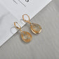 Retro Bound Resin Earrings Fashion Water Drop Round Buckle Earrings Ladies Accessories