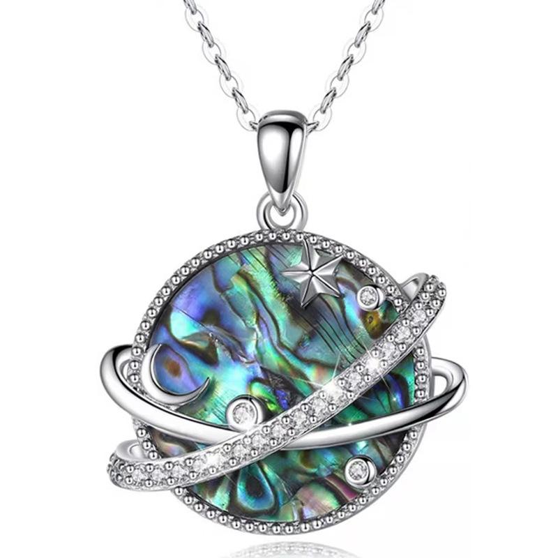 Jewelry Magic Planet Shell Pieces Sun Moon Pendant Necklace Women's Fashion Starry Sky Series Jewelry
