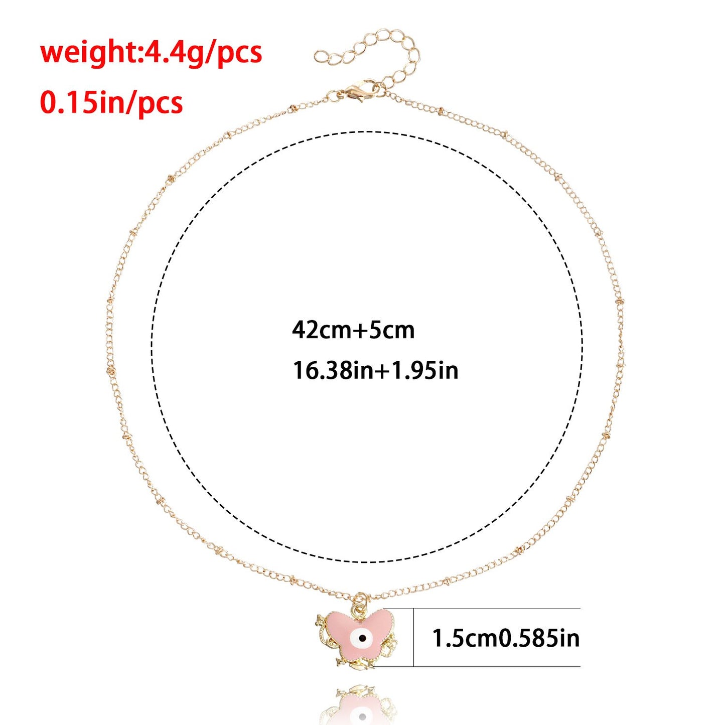 Jewelry ins color dripping oil butterfly devil eye pendant necklace female explosion