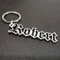 Personalized Name Keychain Alphabet DIY Keychain Stainless Steel Furnace Vacuum Plating