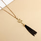 Jewelry Snake Pendant Sweater Chain Necklace Advanced Sense Long Design Geometric Tassel Necklace