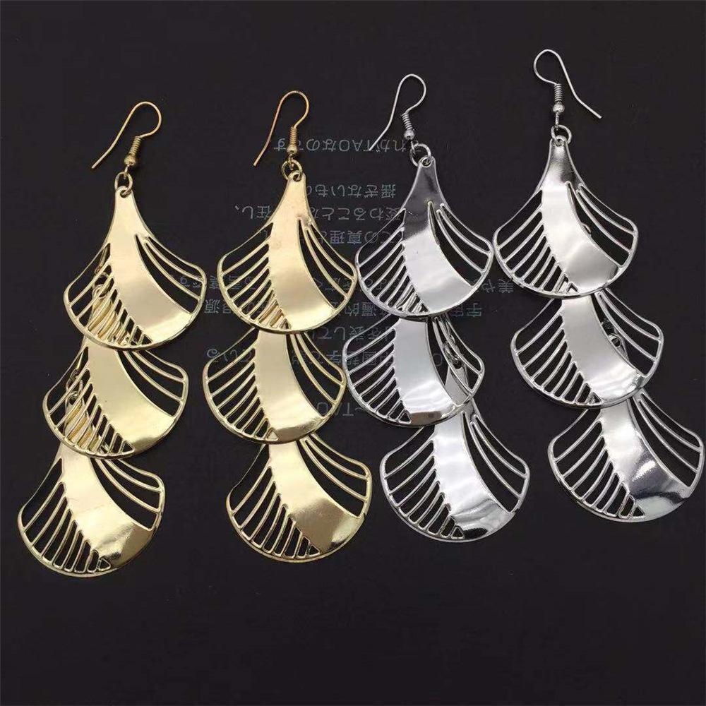 Earrings Hollow Shell Multi-layer Ladies Earrings Skirt Scallop Indian Vintage Earrings