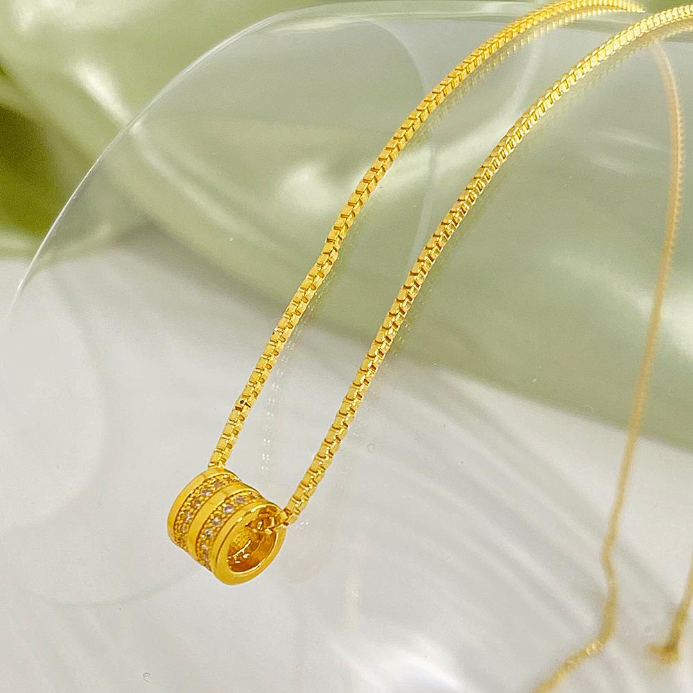 Small waist necklace women's fashion temperament diamond-studded geometric collarbone chain personality couple sweater chain tide