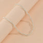 Fashionable millet grain imitation pearl braided twist winding temperament double layer short necklace collarbone necklace