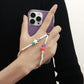 Jewelry multi-element five-pointed star white rice beads mobile phone beaded pendant ins bag pendant