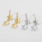 E9964 Personality five-pointed star earrings simple niche design fashion earrings retro temperament long earrings
