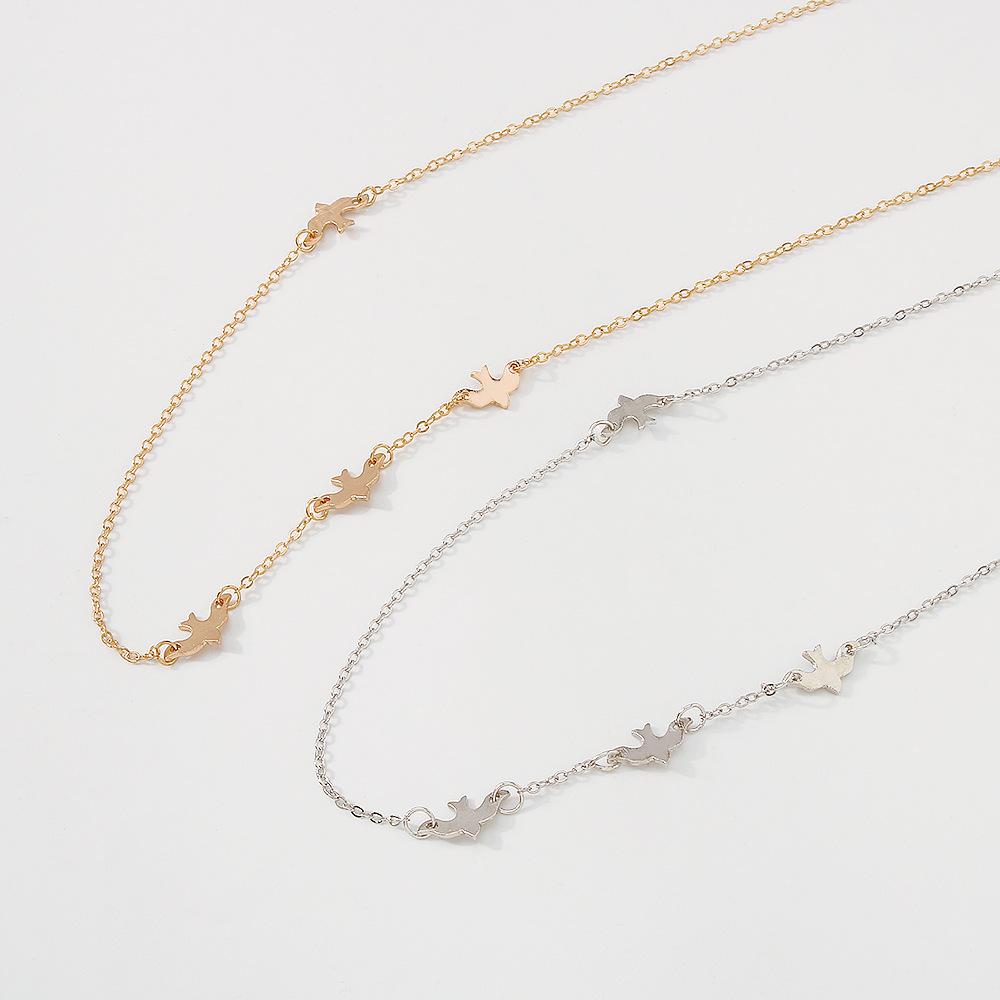 N9282 Simple Geometric Light Luxury Necklace Niche Temperament Metal Chain Necklace Retro Sweet Necklace Women