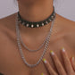 N157 Punk Necklace Harajuku Rivet Leather Chain Necklace Gothic Personality Street Shot Necklace